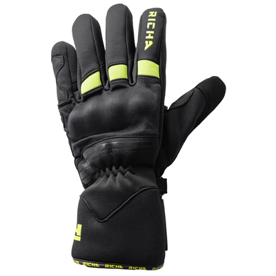 Richa Summit Evo Motorcycle Gloves - Black/Flo Yellow
