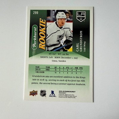 2019 Parkhurst Hockey #299 Carl Grundstrom RC