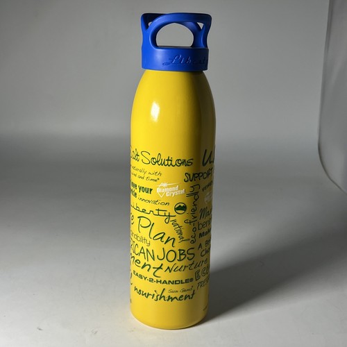 UNIQUE RARE Liberty Bottleworks Aluminum Yellow Water Bottle “diamond Crystal”