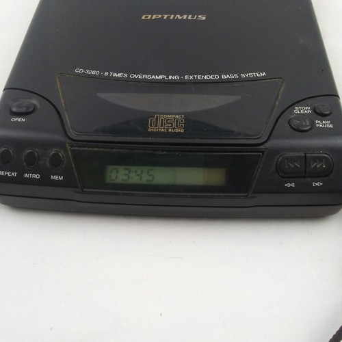 Vintage 1992 Optimus CD-3260 Portable CD Player Tested RadioShack Discman WORKS