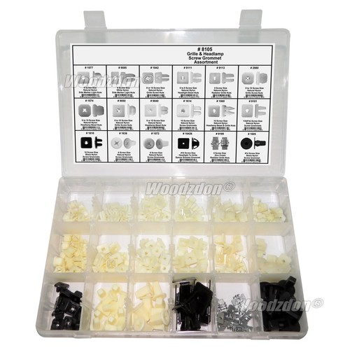 330 Clips Grille Headlamp Screw Grommet Nylon Nuts Retainer Assortment Kit 8105