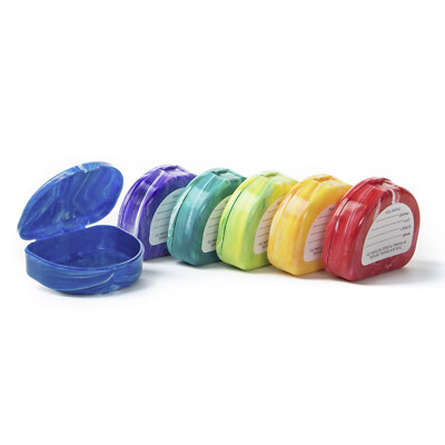 Marble Retainer Cases with Labels Assorted Colors - (Pack of 24)