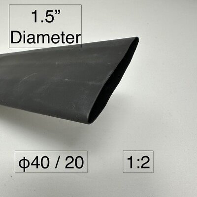 Heat shrink tube 40/20 1:2  / 40mm to 20mm diameter App15.5'' long