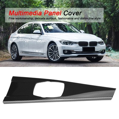 Carbon Fiber ABS Interior Multimedia Panel Cover Trim For 3 Series F30 F34 SHG