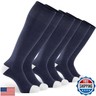 GRAPMKTG 3 Pack Soccer Socks for Kids Baseball Softball Football Socks for Youth Knee High Socks Tube Socks for Boys Girls Navy Blue X-Small