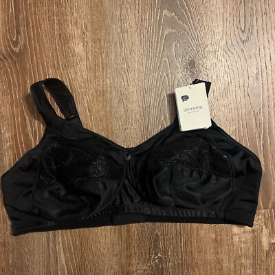 Amoena Bra 48B Isadora Non-wired Soft Black adjustable new