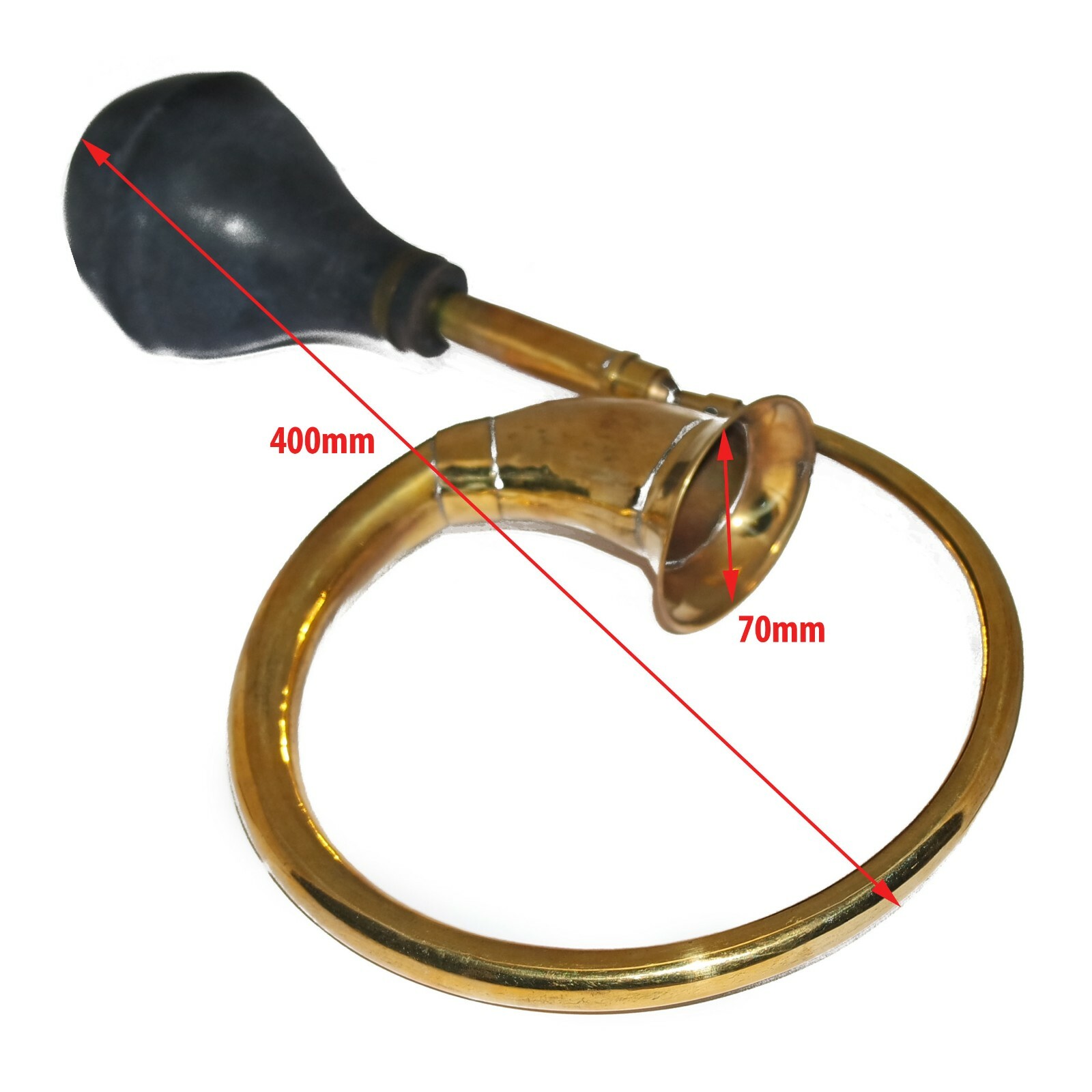 Vintage Antique Car Taxi Circular Horn Brass with Rubber Bulb Vintage Decor  