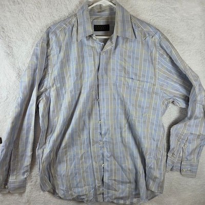 Robert Talbott Mens Long Sleeve Button Down Shirt Plaid Best of Class