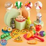 Kidsciety Pretend Play Accessories - 52pc Kids Kitchen Playset with Play Food, Stainless Steel Cookware, Toys Pots and Pans, Toddler Kitchen Set with Cuttable Toy Food - Boys and Girls Gift