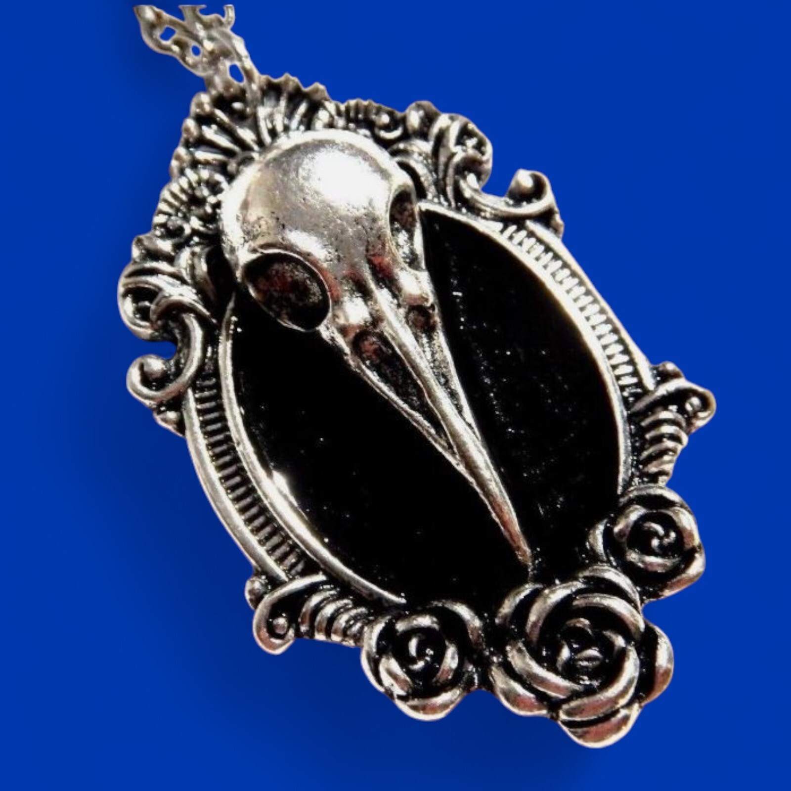 SEI 　REID MFG GOTHIC BALL PENDANT Motorhead Necklace Stainless Chain New Warpig Pendant 80's