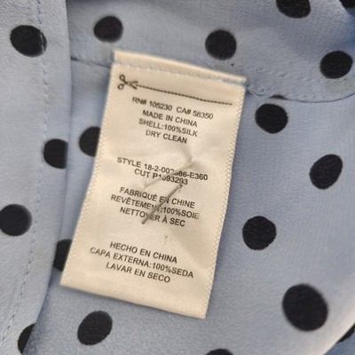 Equipment Femme 100% Silk Polka Dot Sleeveless Top Size L