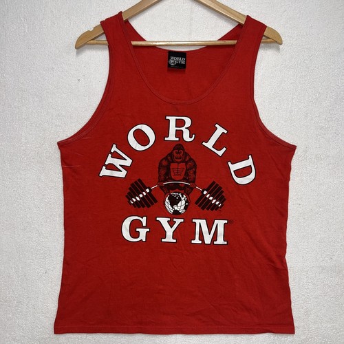 World Gym Tank Top Mens Large Red GorillaのeBay公認海外通販｜セカイモン