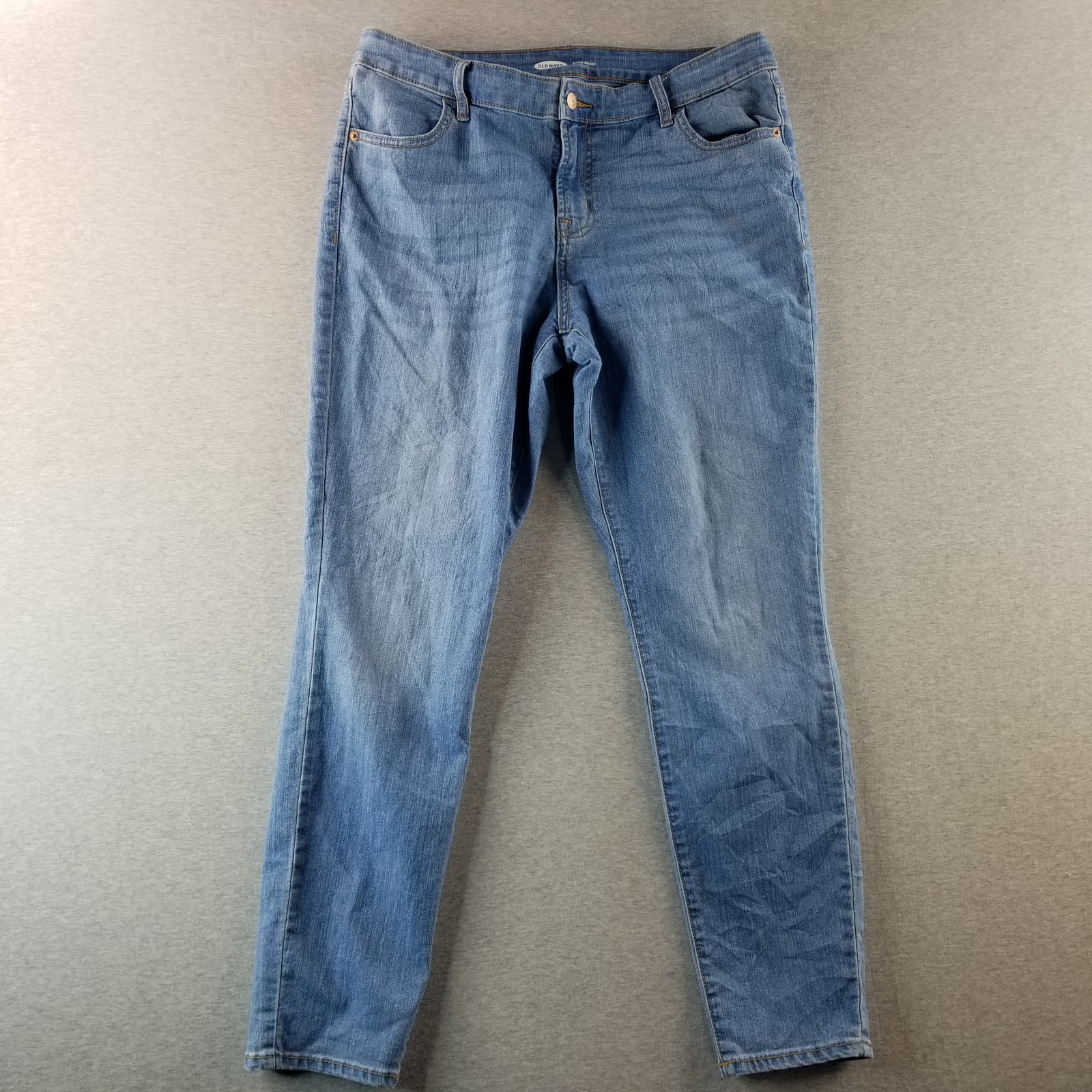 Old Navy Jeans Women's Sz 14 MidRise Super Skinny MedWash Normcore Cute Stylish