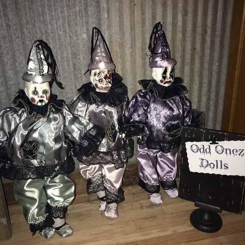 Gallow Noose & Crim Creepy Gothic Goth Horror Circus Clown Dolls Ooak