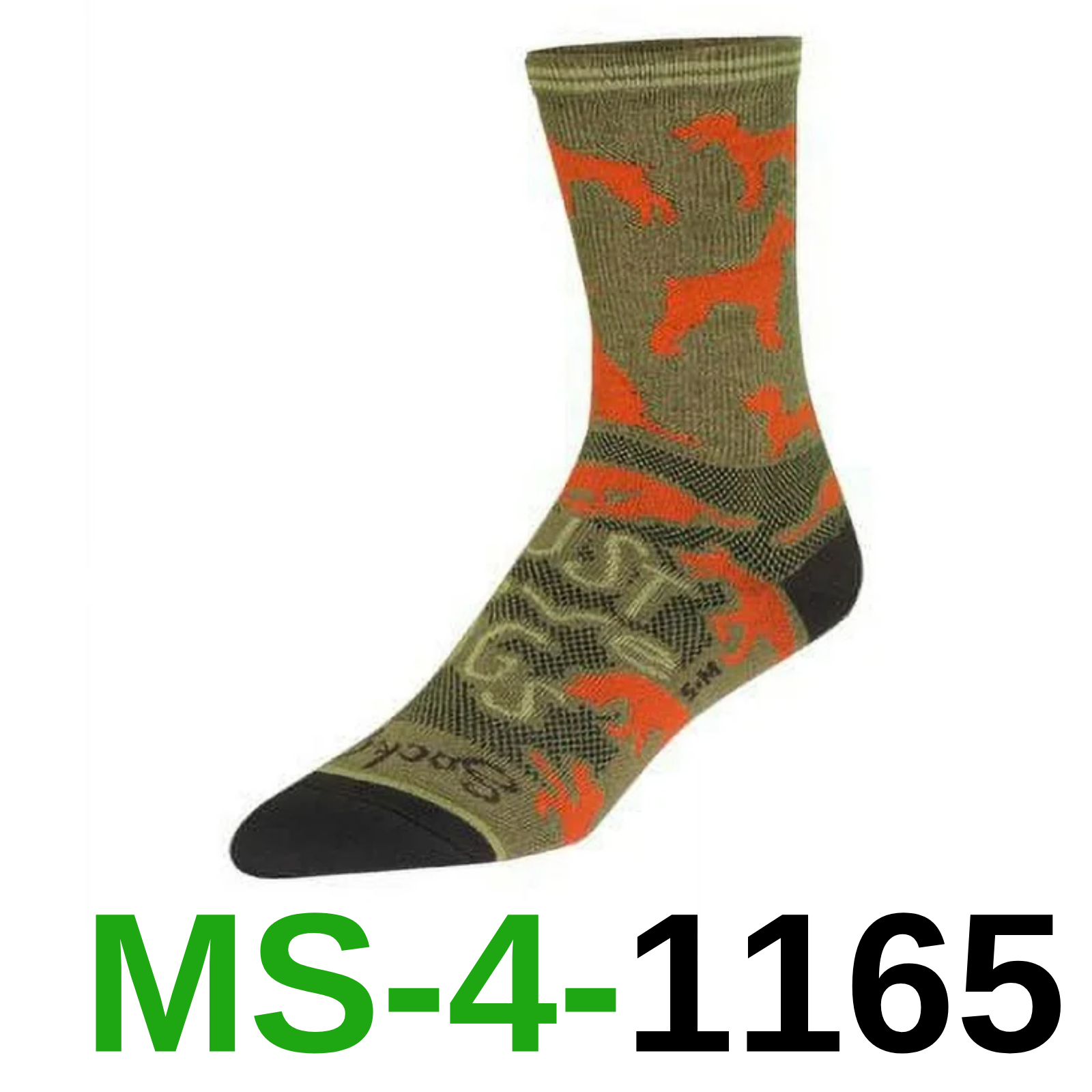 SockGuy Crew 6 in Buddy Cycling/Running Socks, Stretch-to-Fit, Buddy, S/M