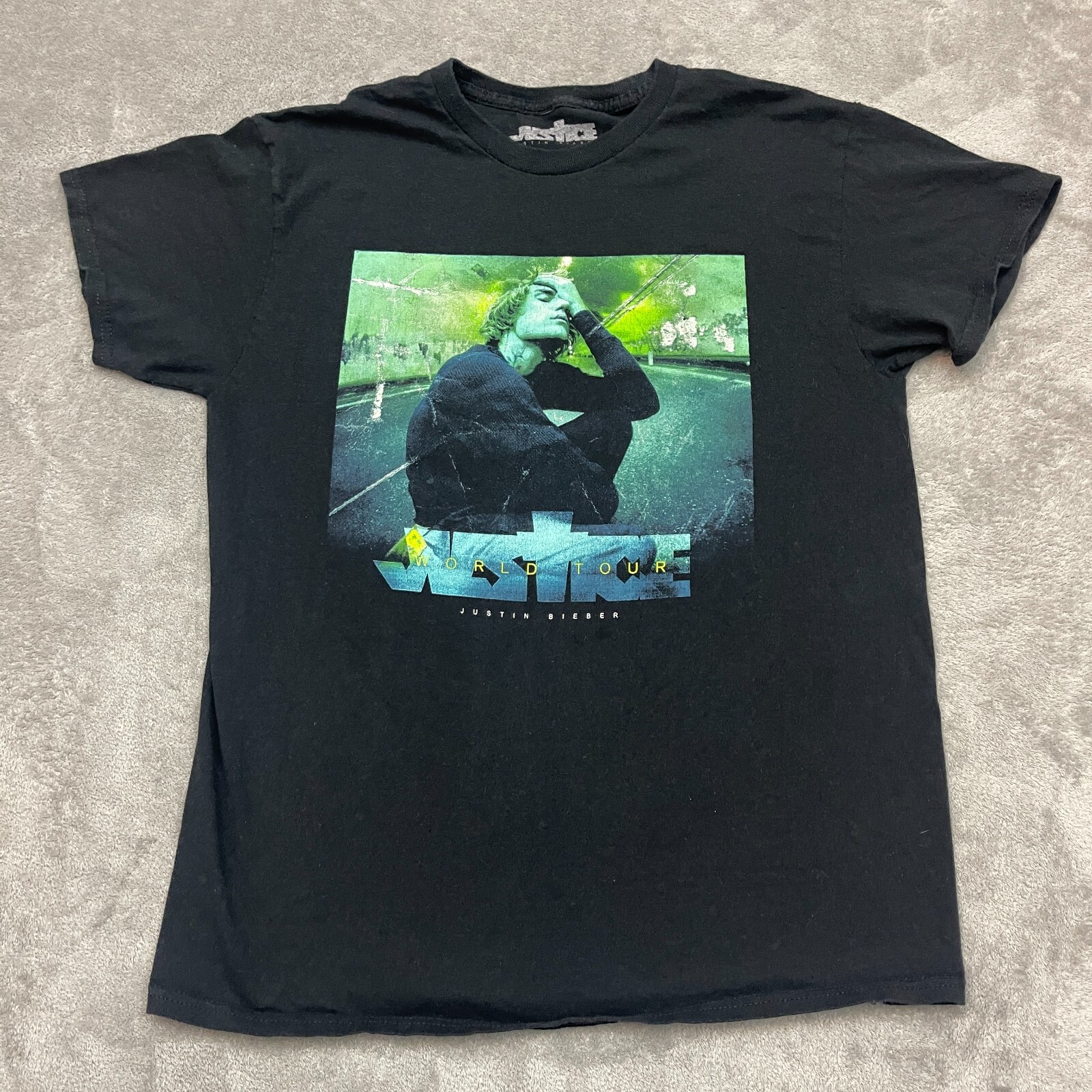 JUSTIN BIEBER TシャツJUSTICE 半袖黒　X L（46〜48） JUSTIN BIEBER TシャツJUSTICE 半袖黒 X L（46〜48）