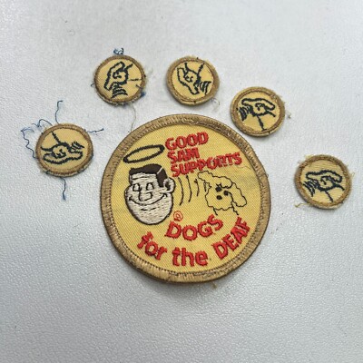 Vintage GOOD SAM CLUB RV CAMPERS ''DOGS FOR THE DEAF'' Patch Lot 6 Patches T108