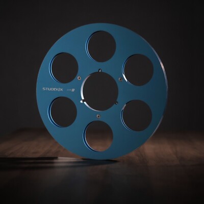 1 Pair 10.5'' Blue Circle Style Tape Reels For  1/4'' Reel To Reel Tape Recorders