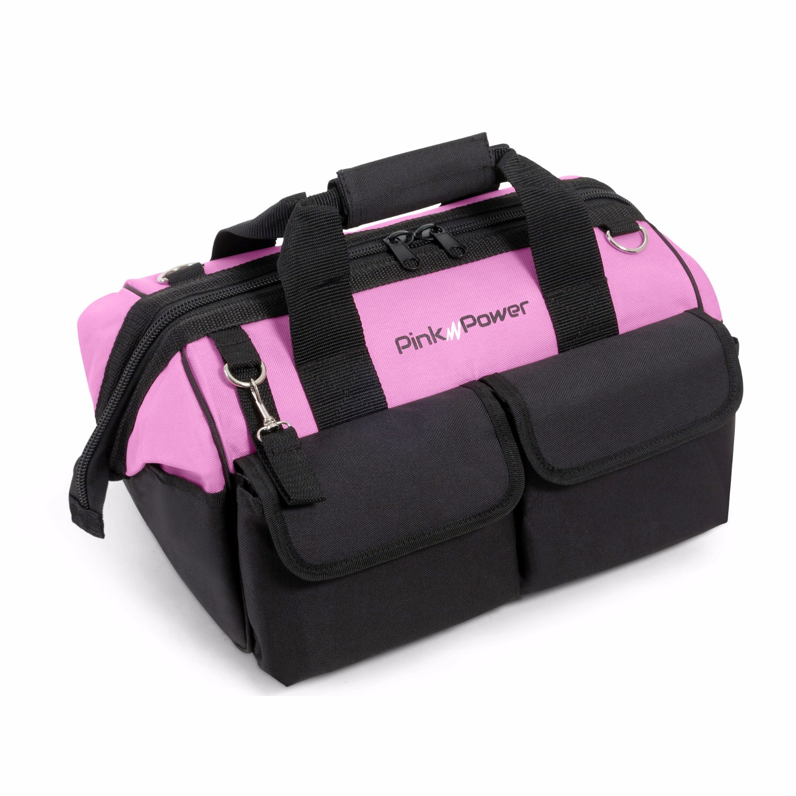 Pink Power Pink Tool Bag for Women -16" Tool Tote Bag w/ 22 Storage Pockets