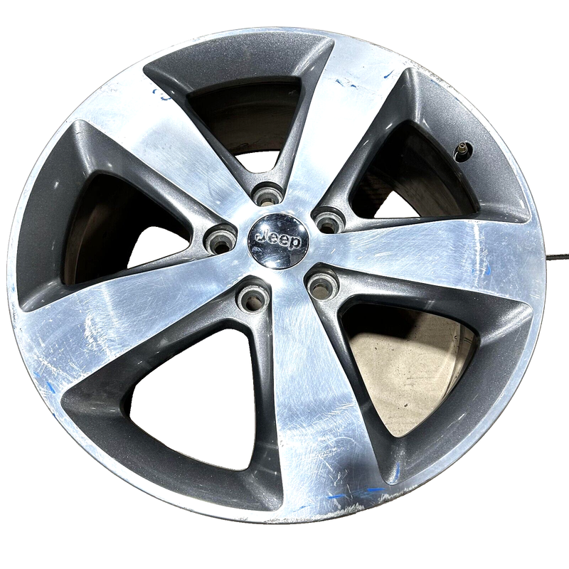 Used 2014-2016 Jeep Grand Cherokee Wheel Rim 20" 20x8 Five 5 Spoke Gray Pockets OEM