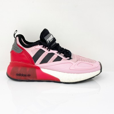Adidas Boys Ninja ZX 2K Boost FZ0456 Розовые повседневные кроссовки, размер 3,5, Розовый, Ninja ZX 2K Boost