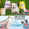 Big Hand Painted Cat Squishy Toys，Large Cute Ultra Soft Kitty Squeeze Fidget Toys for Stress Relief ,Kawaii Squishies Sticky Animal Toys for Adults Kids,Decompression Sensory Balls Toys for Autism