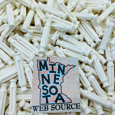 100 NEW Knex White Rods 1-5/16'' Short - Standard K'nex Parts Lot