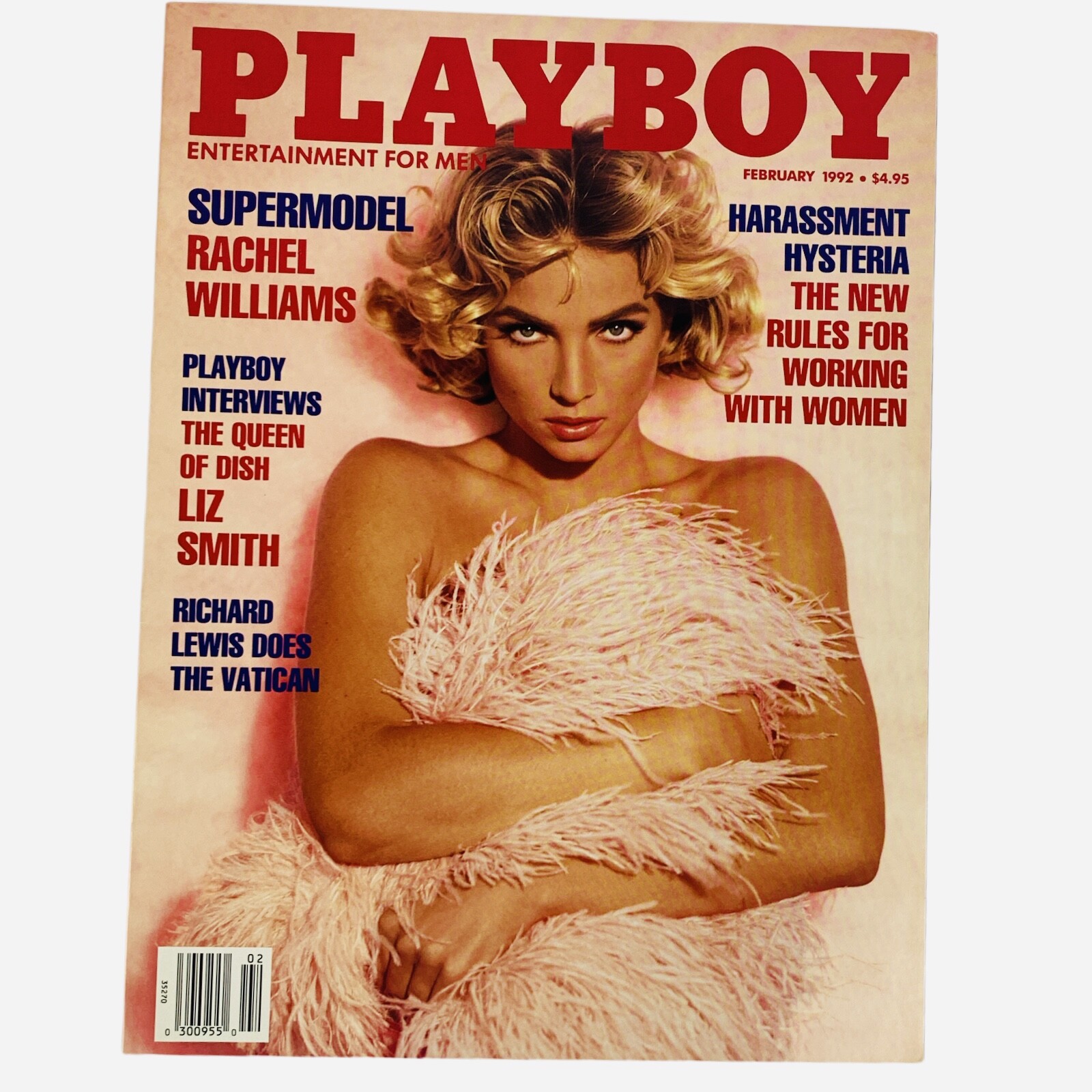 Liz Smith Richard Lewis Supermodel Rachel Willams Playboy Magazine Feb 1992 NM