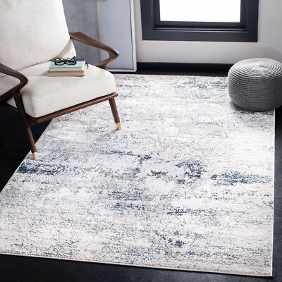 Safavieh Power Loomed Amalfi Collection Cream/Navy Area Rugs - AMF572C