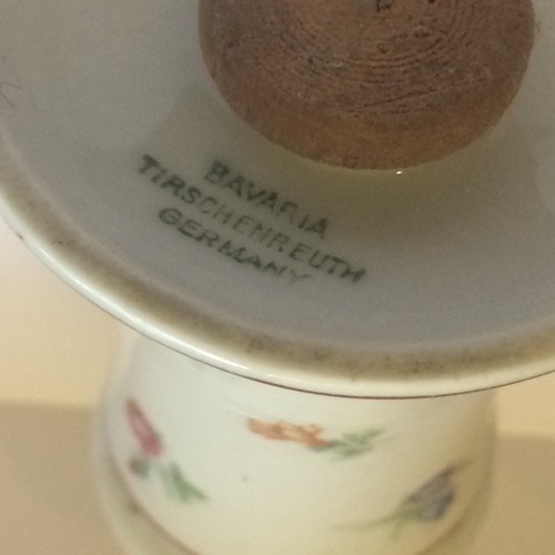 Old Bavaria Tirschenreuth Salt  Pepper Shakers Germany Tiny Flowers Porcelain