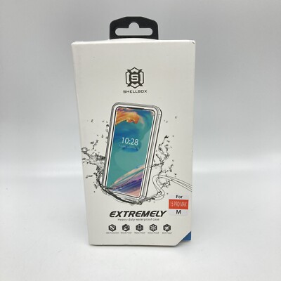Shellbox Extremely Heavy-Duty Waterproof Case - iPhone 15 Pro Max - Black/Clear