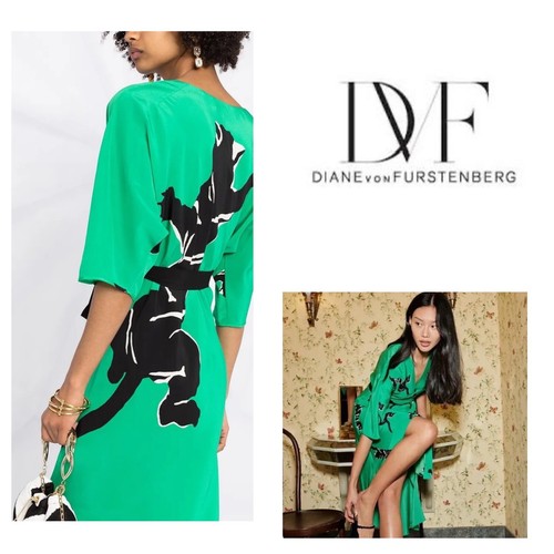 Diane von Furstenberg ストライプラップドレス サイズ8 Diane von Furstenberg ストライプラップドレス サイズ8