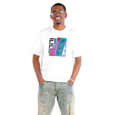 

Мужская футболка Fila Valdez белая-мульти LM015852-100, White-mult