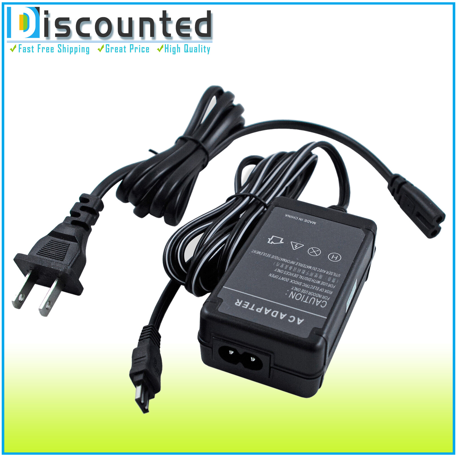 AC Power Adapter Charger And US Cable for SONY HandyCam HDR-SR1 Camcorder NEW