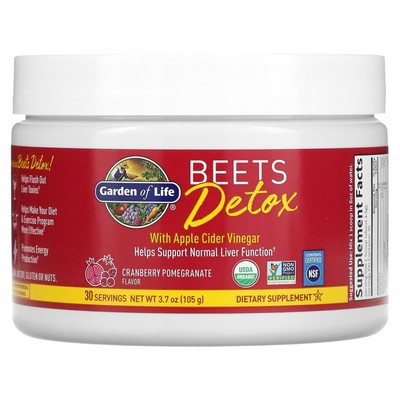 Beets Detox с яблочным уксусом, клюквой и гранатом, 3,7 унции (105 г)