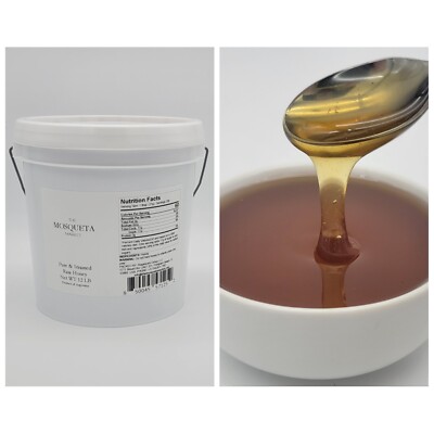 12lb Raw Honey - Pure and strained - 1 Gallon Honey - 12 lb Honey Pail