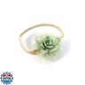 My Lello Baby Girl Rounded Petal Chiffon Flower Nylon Elastic Headbands Set 2pcs - Small - Light Sage/Hunter Green