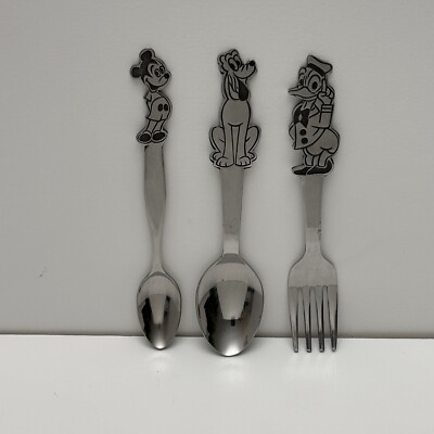 Walt Disney by Bonny Vintage Donald Duck Pluto Mickey Fork Spoon