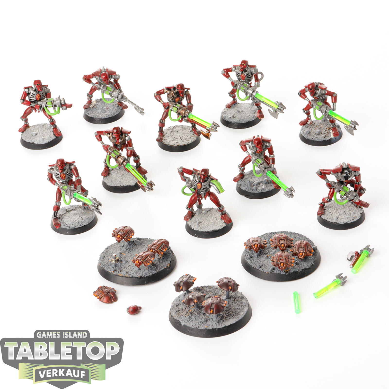 Necrons - 10 x Necron Warriors & 3 x Scarabs klassisch - bemalt