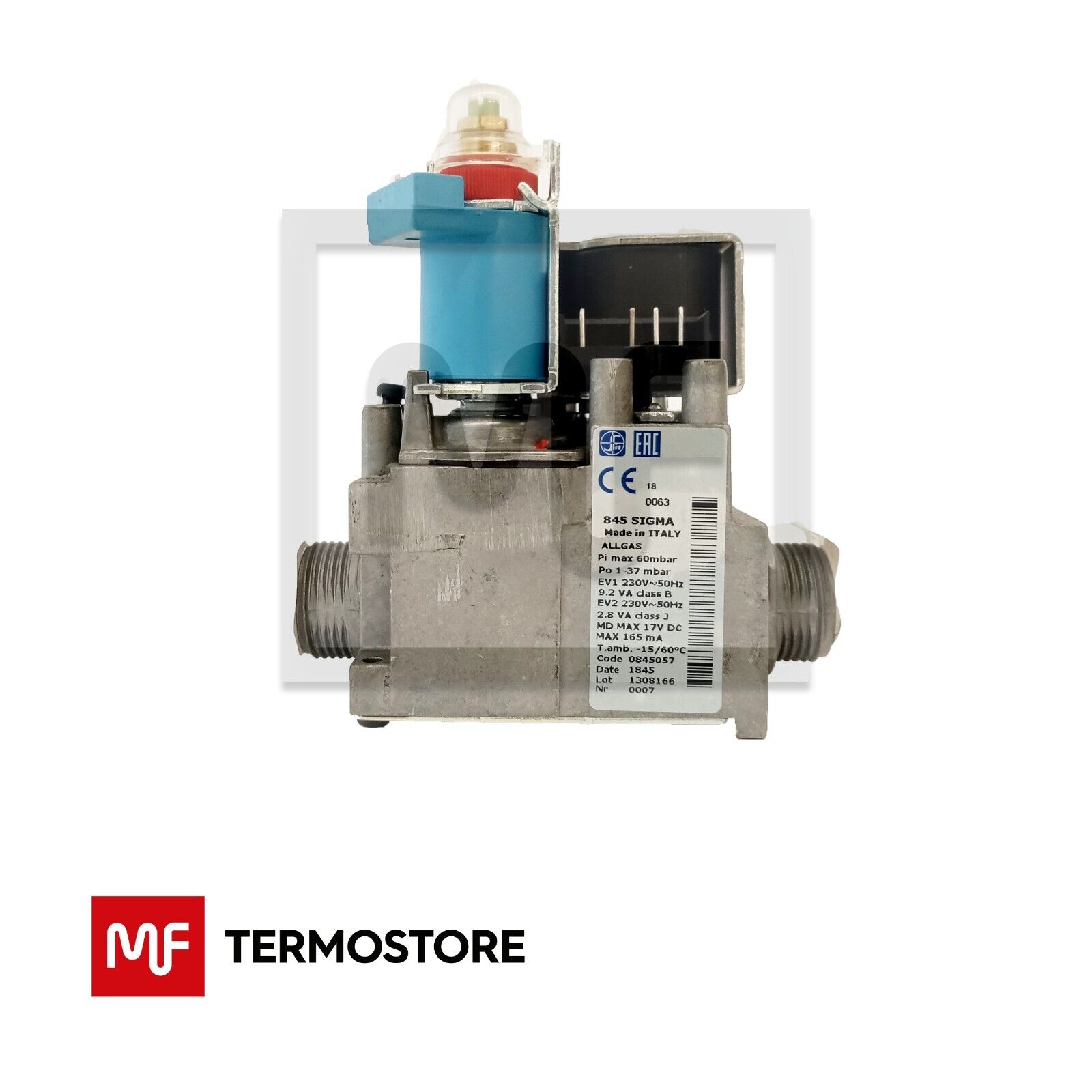 VALVOLA GAS SIGMA 845 M/M 230V 50Hz 1-37mbar 165mA RICAMBIO SAVIO BIASI 1093104