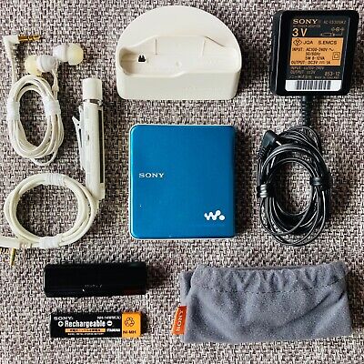 Sony MZ-E630 MD Walkman Portable Player MDLP Blue RM-MC38EL Working Perfectly