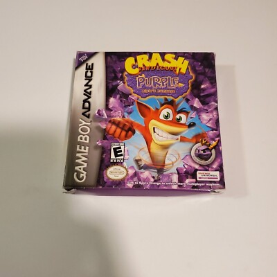 Crash Bandicoot Purple: Ripto's Rampage (Nintendo Game Boy Advance, 2004) BOX  