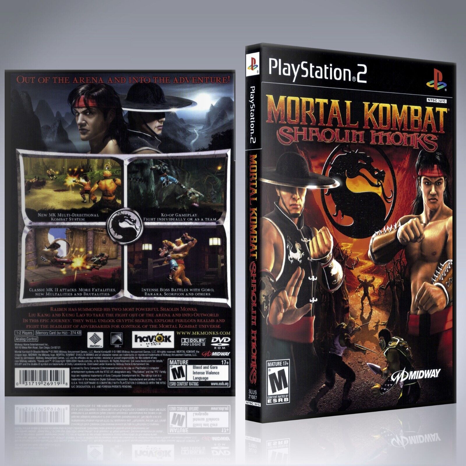 PS2 - NO GAME - Mortal Kombat Shaolin Monks PS2 - NO GAME - Mortal Kombat Shaolin Monks