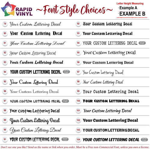 Custom Vinyl Text Lettering Decal Windshield Banner Truck Car Glass Window Body