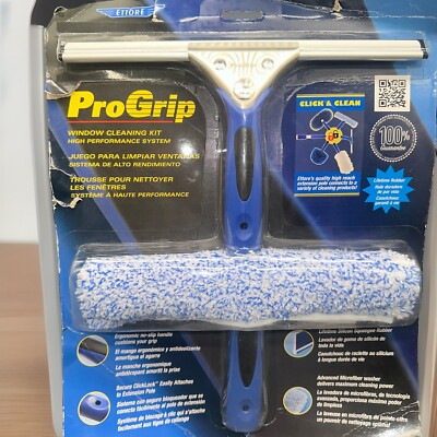Squeegee and scrubber pro grip window, cleaning kit Ettore Quick Connect {T}