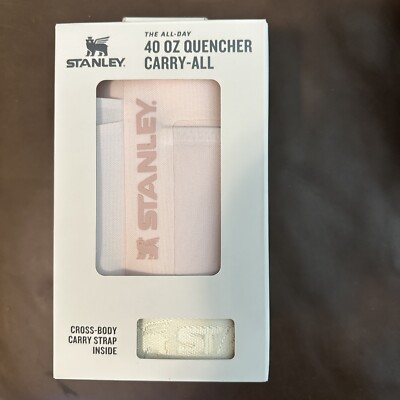 STANLEY The All Day 40 OZ Quencher Carry-All Rose Quartz Carry Strap Cross-Body