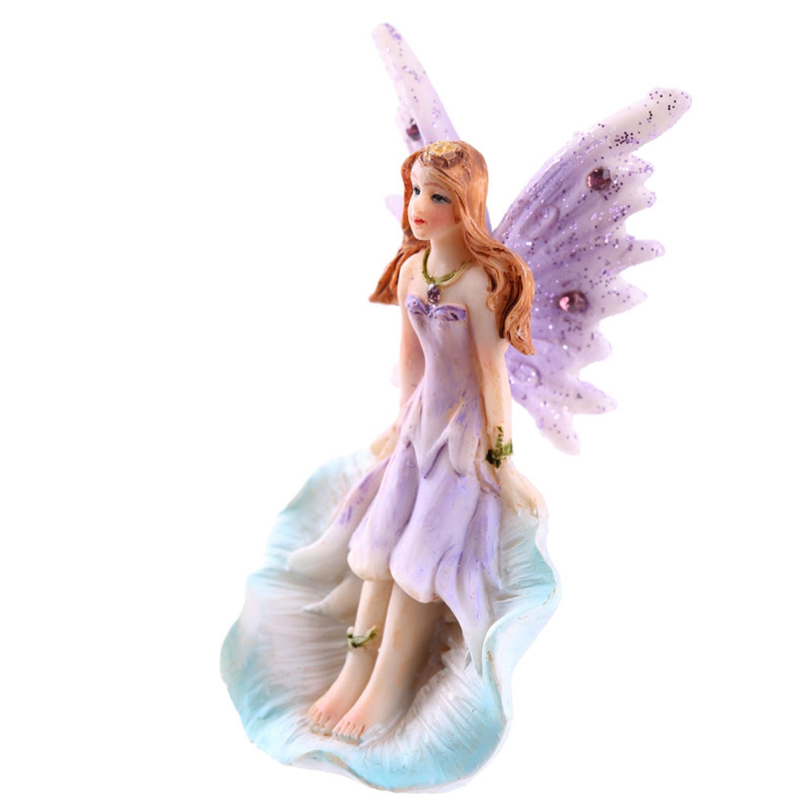 Set of 4 Flower Fairies Colourful Sparkle Garden Home Ornament Fairy