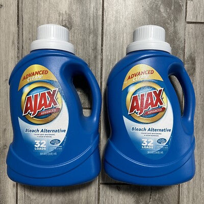 2-Ajax Original Scent Laundry Detergent Liquid Soap 50 oz. Bleach Alternative HE