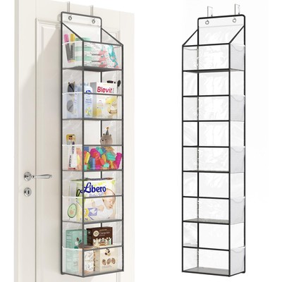 Over The Door Hanging Pantry Organizer 5-Shelf Storage Organizer Room Organiz...