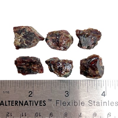 134.5ct Lot Of 6 Rough Almandine Garnets Mined From New York